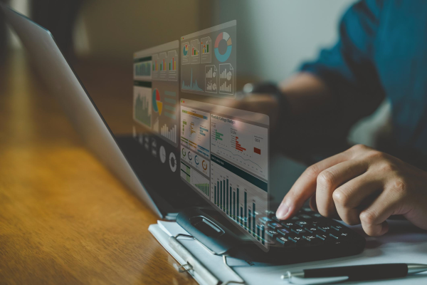 Setting up essential online business tools on a laptop