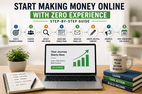 How to Start Making Money Online With Zero Experience: Beginner’s Step-by-Step Guide