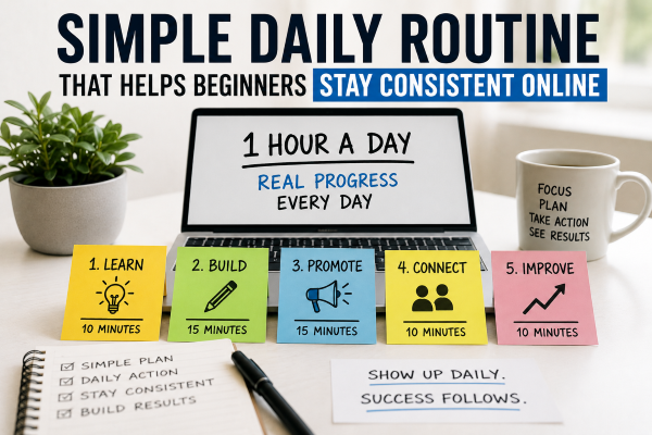 The Simple Daily Routine That Helps Beginners Stay Consistent Online